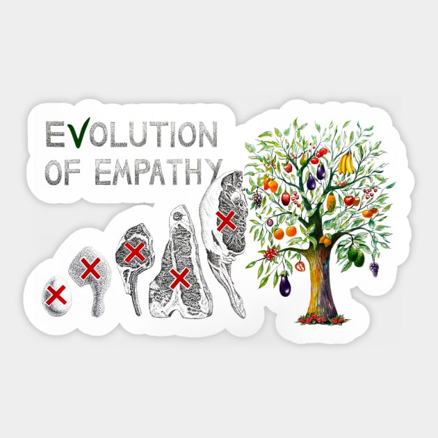 Evolution of Empathy Sticker by JoFrederiks